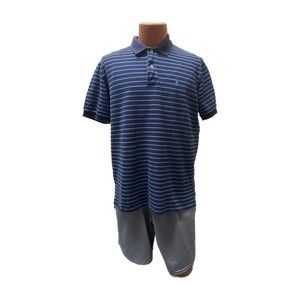 Polo by Ralph Lauren Blue Striped Polo, Large, Pre-owned